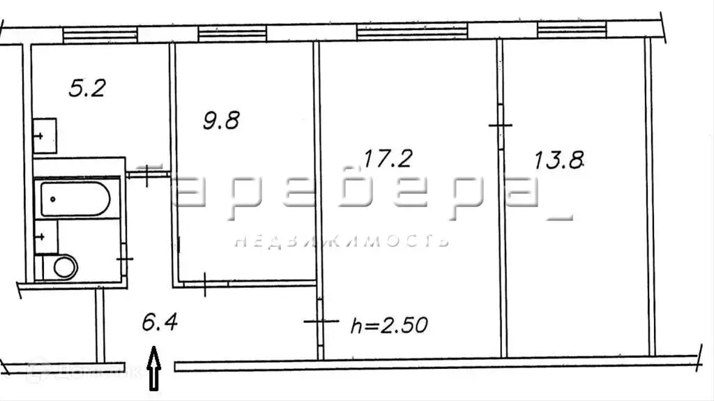 Продаётся 3-к квартира, 56.1 м - Фото 1