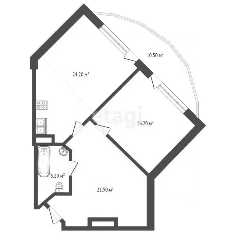 2-к кв. краснодарский край, геленджик крымская ул, 22к3 (67.1 м) - Фото 0