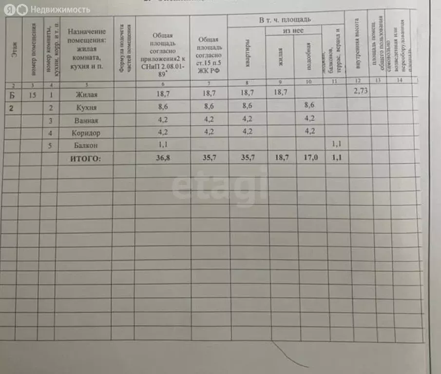 1-комнатная квартира: Казань, улица Тунакова, 45к2 (35.7 м) - Фото 1