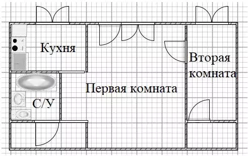 2-к кв. Оренбургская область, Соль-Илецк ул. Чайковского, 40 (42.1 м) - Фото 1