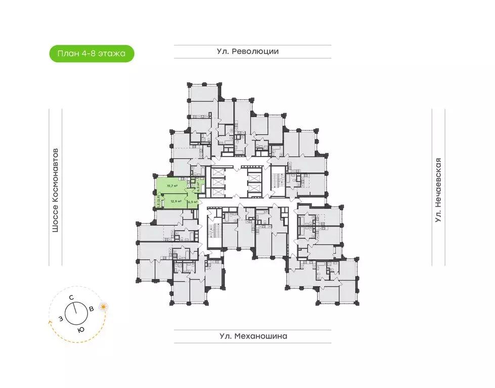 1-комнатная квартира: Пермь, улица Механошина, 16 (47.3 м) - Фото 1