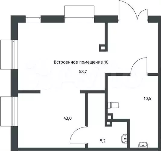 Коммерческая недвижимость, 58.7 м - Фото 0