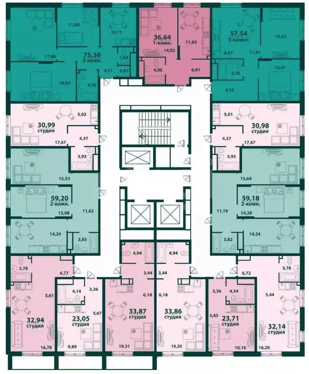 3-к кв. Ульяновская область, Ульяновск ул. Аблукова, 24 (75.38 м) - Фото 2