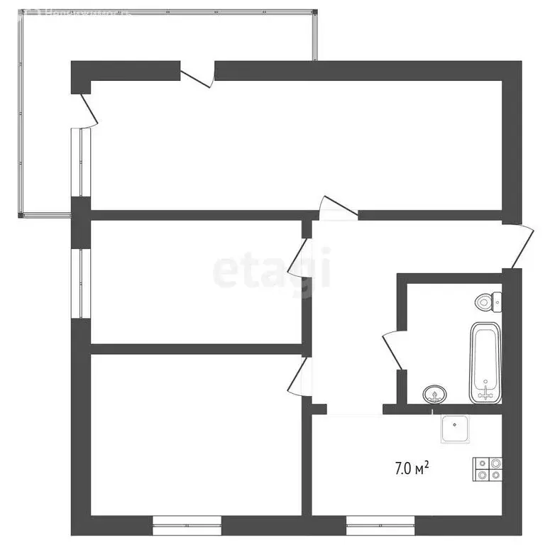 3-комнатная квартира: Муром, улица Льва Толстого, 96 (60.6 м) - Фото 0