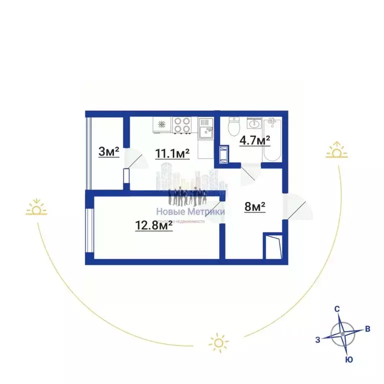 1-к кв. Санкт-Петербург Вазаский пер., 3 (36.5 м) - Фото 2