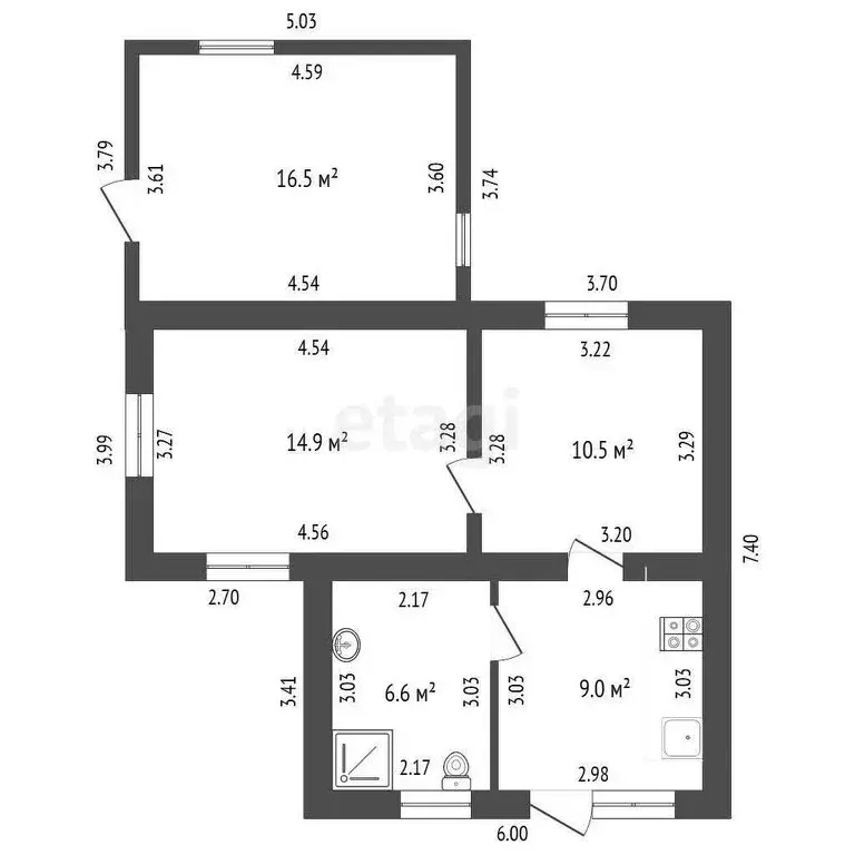 Дом в Кучугуры, Комсомольская улица (57.5 м) - Фото 0