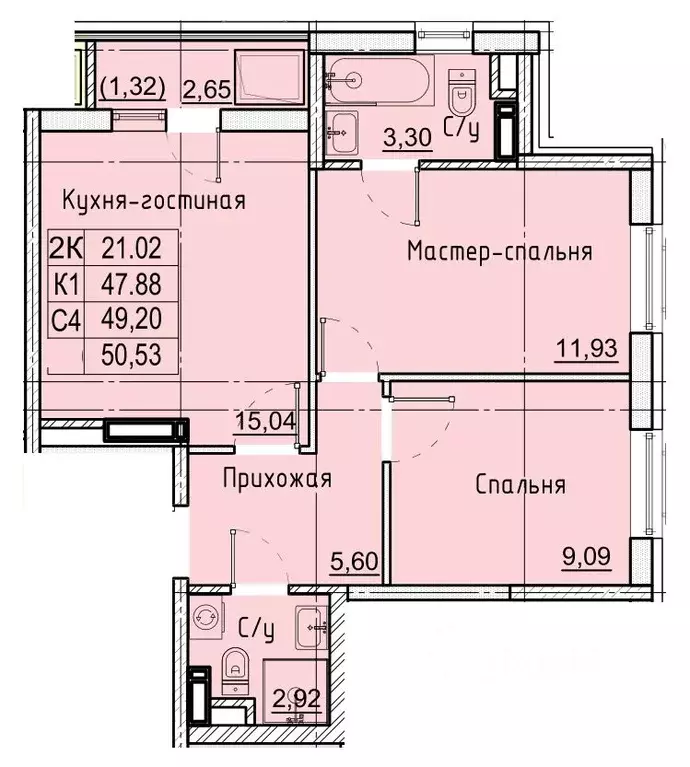 2-к кв. Ставропольский край, Ставрополь № 36 мкр, ЖК Фруктовый сад,  ... - Фото 0