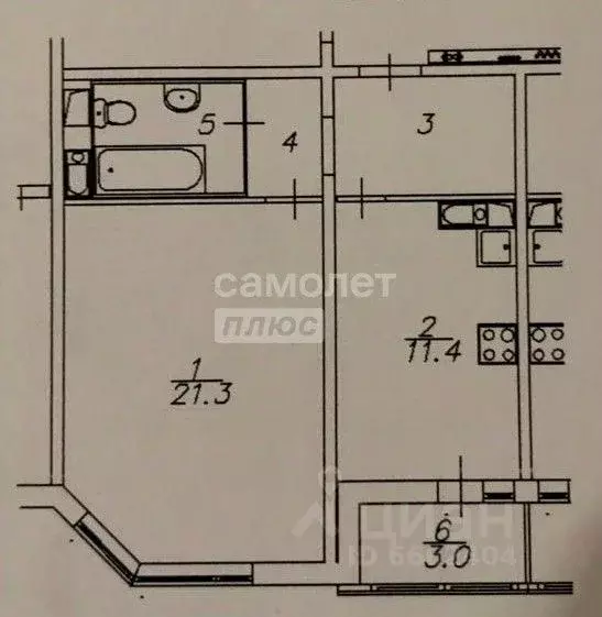 1-к кв. Московская область, Долгопрудный Новый бул., 7 (44.1 м) - Фото 2
