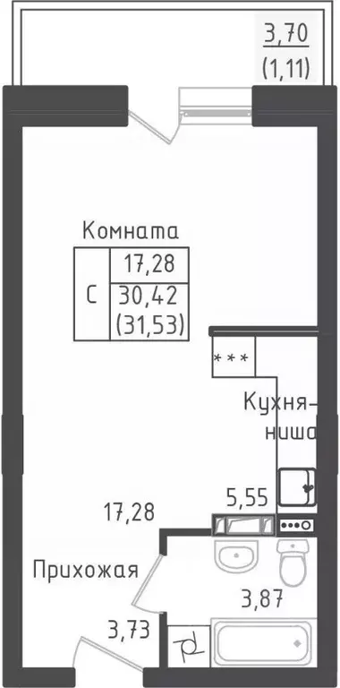 Студия Московская область, Дмитровский муниципальный округ, д. Рыбаки ... - Фото 1