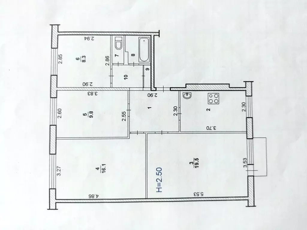 4-к кв. Волгоградская область, Волжский ул. Пушкина, 114 (75.3 м) - Фото 1