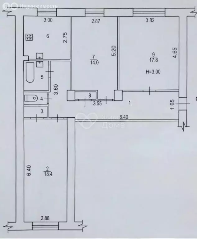 3-комнатная квартира: Волгоград, улица Шурухина, 32 (78.5 м) - Фото 0