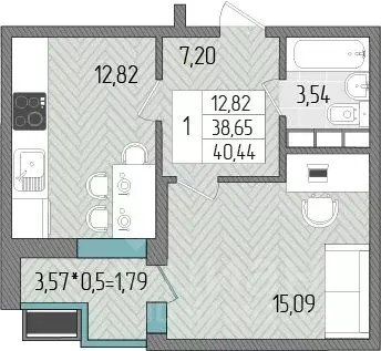 1-к кв. Краснодарский край, Темрюк Сады у моря жилой комплекс (40.44 ... - Фото 1