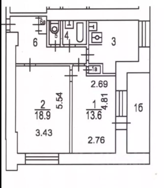 2-к кв. Москва ул. Маршала Бирюзова, 40 (51.7 м) - Фото 2