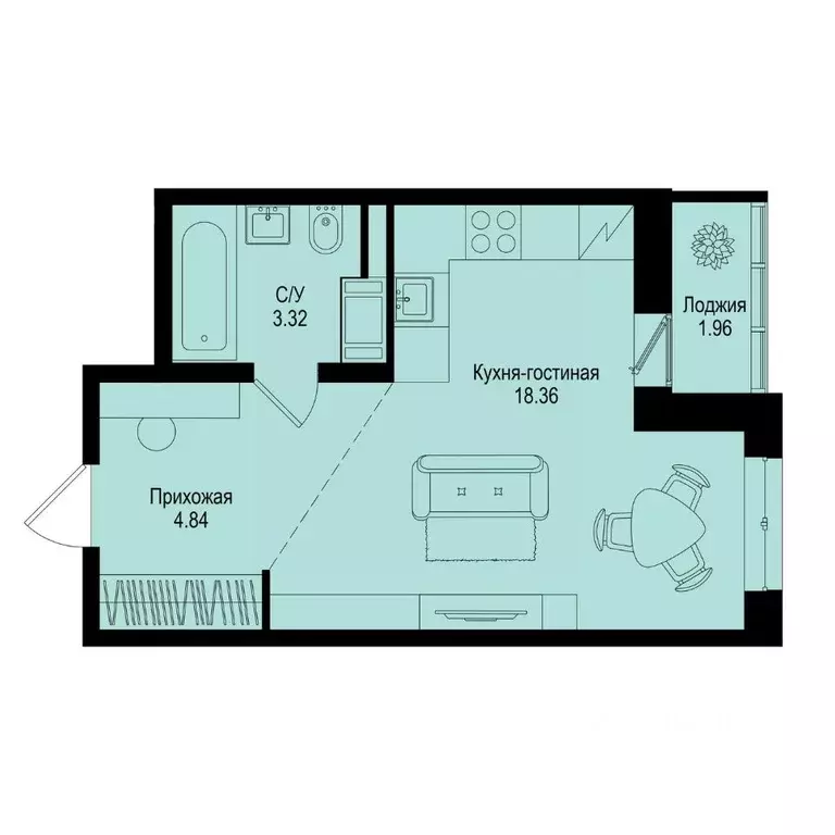 Студия Ленинградская область, Всеволожский район, Заневское городское ... - Фото 1