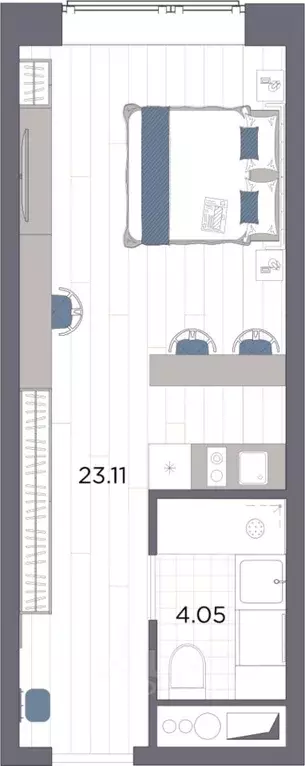Студия Санкт-Петербург просп. Энергетиков, 8к2 (27.16 м) - Фото 0