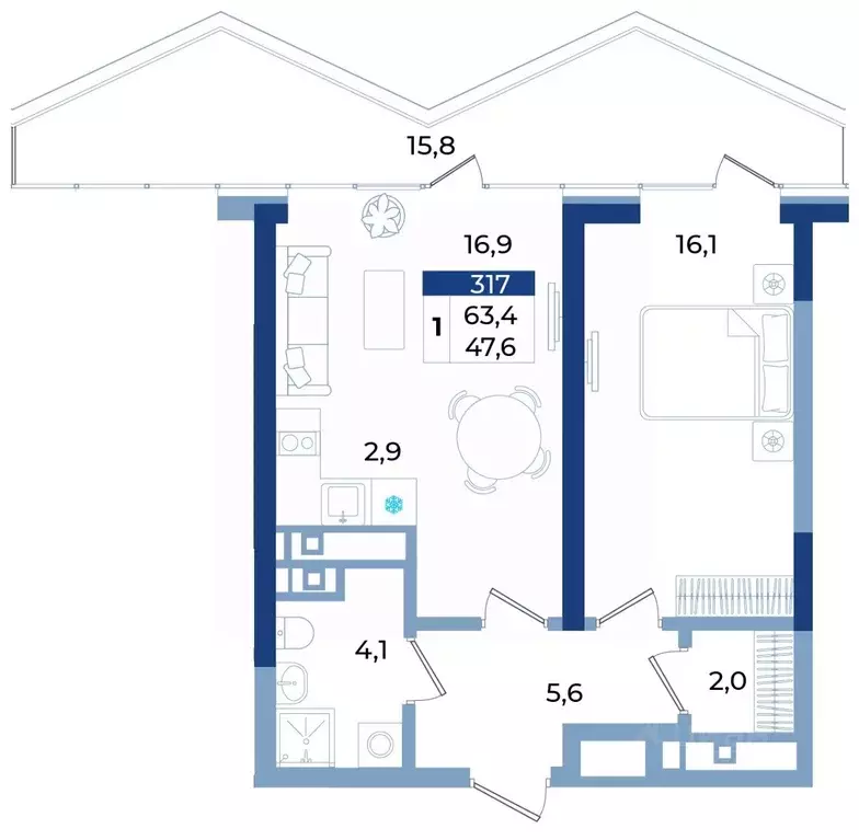 1-к кв. Крым, Алушта ул. Октябрьская, 10 (63.4 м) - Фото 1