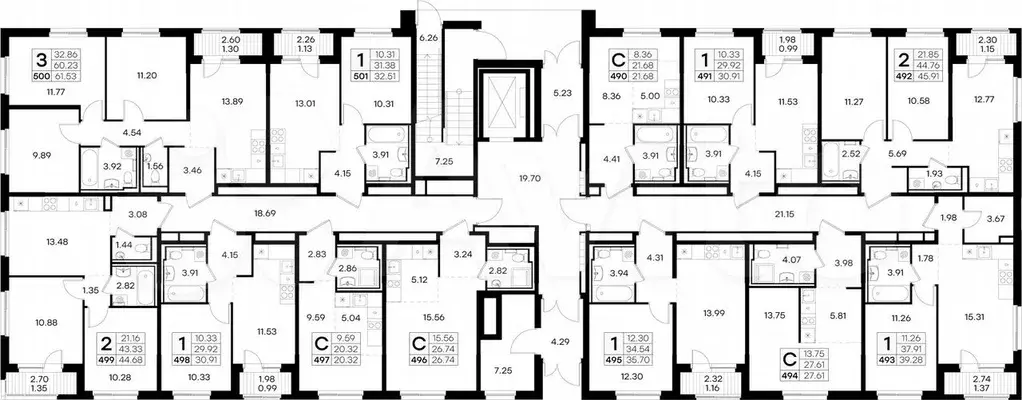 2-к. квартира, 44,7 м, 1/9 эт. - Фото 1
