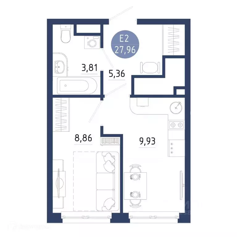 1-к кв. Рязанская область, Рязанский муниципальный округ, с. Дядьково ... - Фото 2
