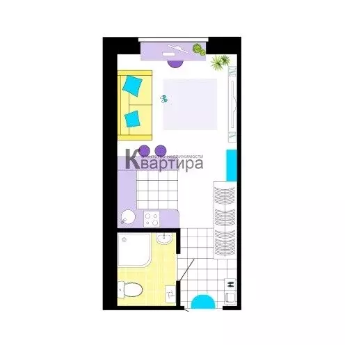 Квартира-студия: Смоленск, проезд Маршала Конева, 32 (20 м) - Фото 1