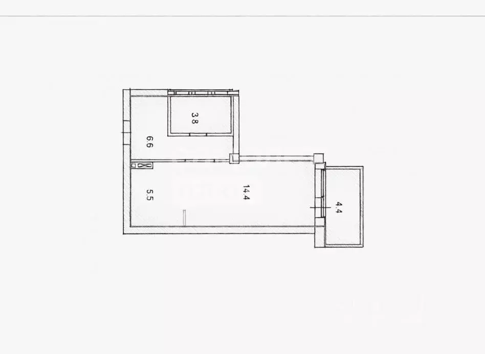 Студия Томская область, Томск Ленская ул., 31 (30.3 м) - Фото 2