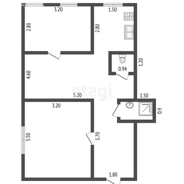 2-комнатная квартира: Санкт-Петербург, улица Черняховского, 73 (53 м) - Фото 1