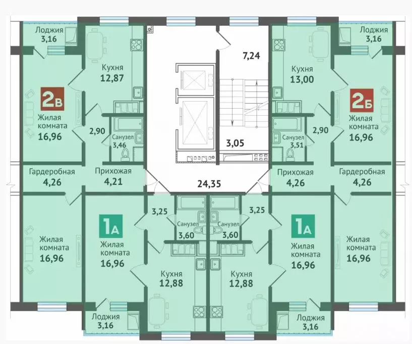 2-к кв. Марий Эл, Медведево городское поселение, Медведево пгт ул. ... - Фото 2