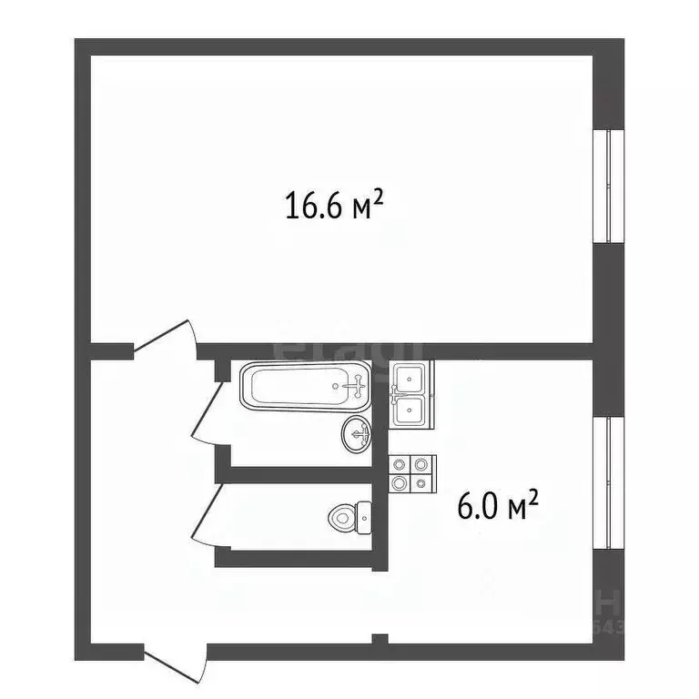 1-к кв. Псковская область, Псков Завеличье исторический район, пер. ... - Фото 2