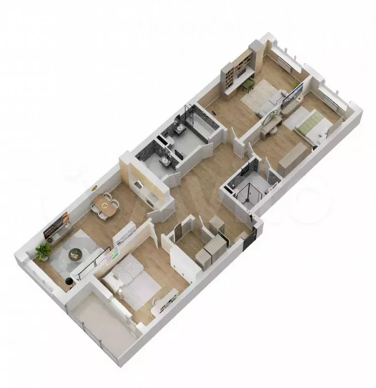 3-к. квартира, 88 м, 6/8 эт. - Фото 0