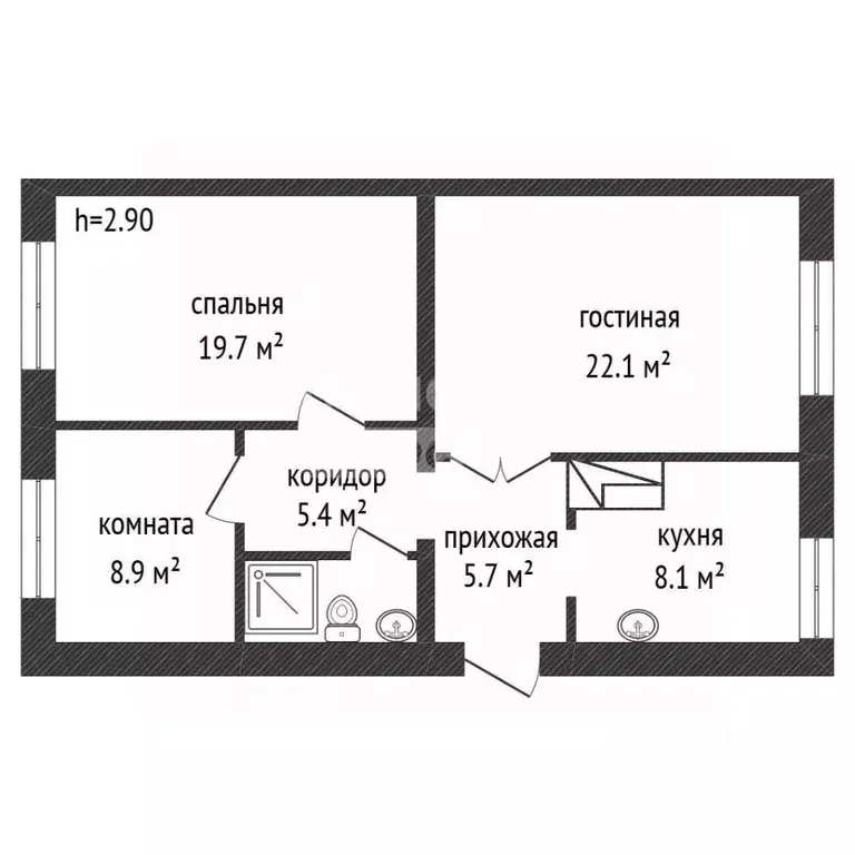 Дом в Кемеровская область, Ленинск-Кузнецкий Тополиная ул., 8 (73 м) - Фото 1