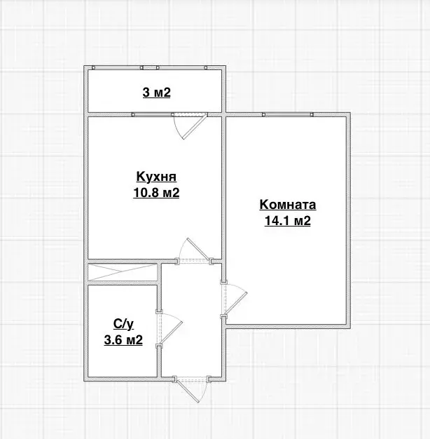 1-к кв. Самарская область, Самара Печерская ул., 20а (32.5 м) - Фото 2