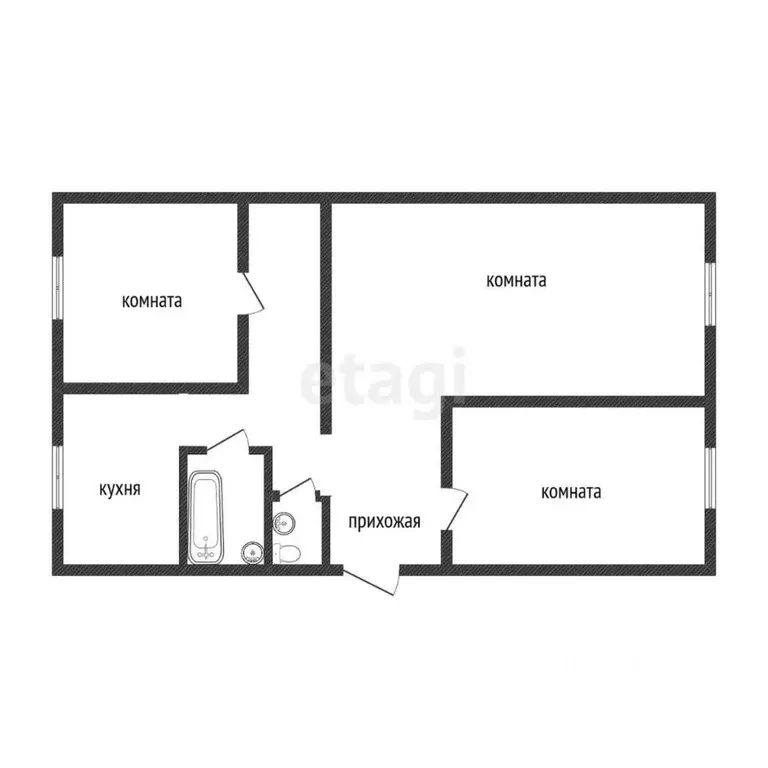 3-к кв. Костромская область, Кострома Юбилейный мкр, 24 (63.0 м) - Фото 1