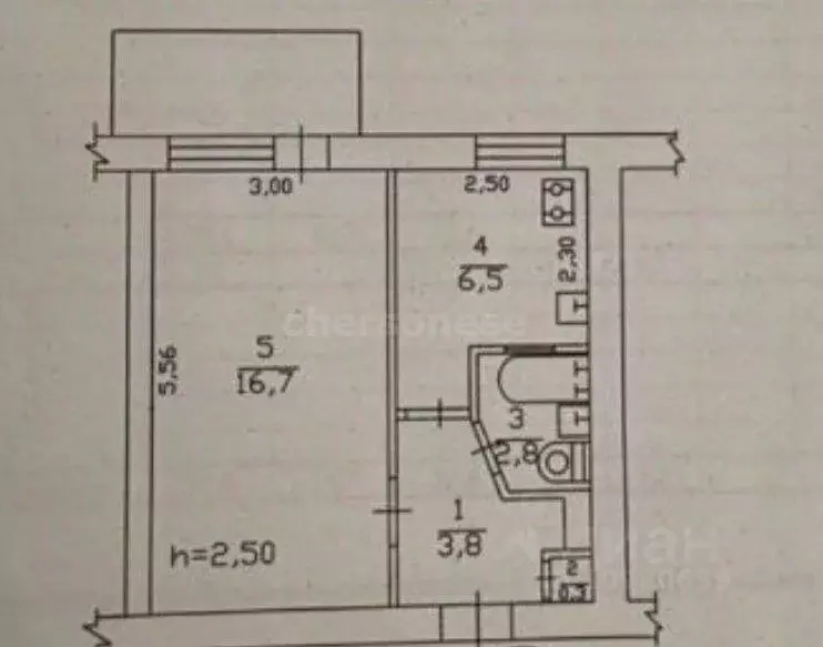 1-к кв. Севастополь ул. Серафимовича, 30 (30.1 м) - Фото 2