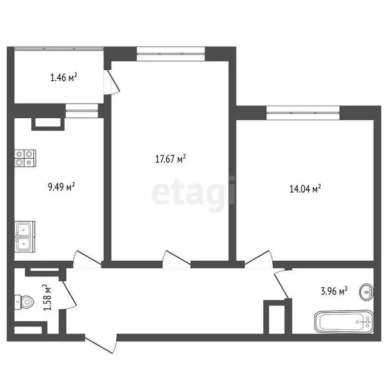 2-комнатная квартира: Севастополь, улица Горпищенко, 127к9 (59 м) - Фото 0