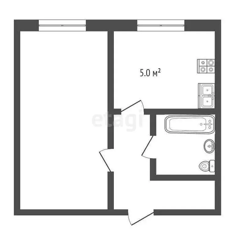 1-комнатная квартира: Котлас, улица Ленина, 84 (30.2 м) - Фото 1