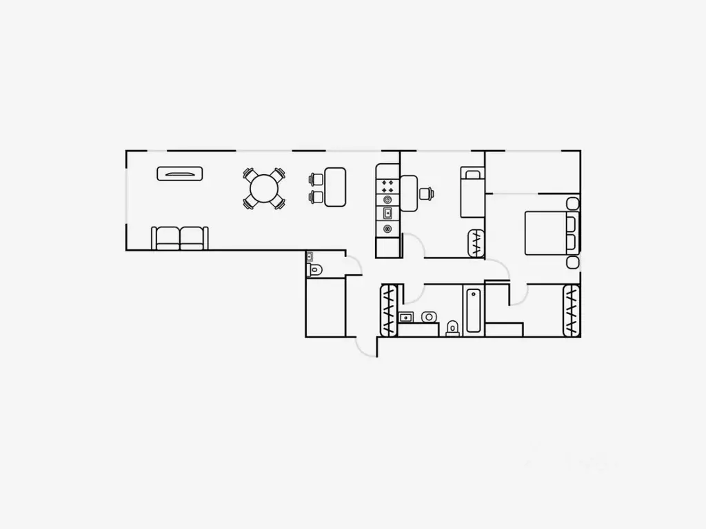 3-к кв. Свердловская область, Екатеринбург ул. Шаумяна, 24 (77.0 м) - Фото 2