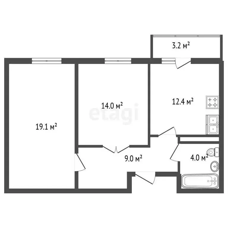 2-комнатная квартира: Санкт-Петербург, Днепропетровская улица, 37 ... - Фото 1