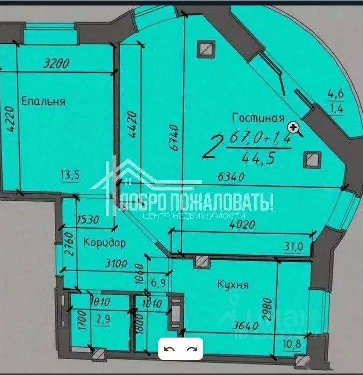 2-к кв. Хакасия, Абакан ул. Комарова, 24Б (67.8 м) - Фото 2