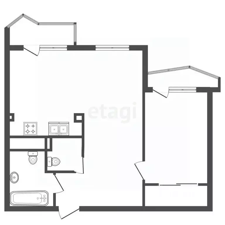 2-к кв. Санкт-Петербург ул. Орджоникидзе, 52 (53.0 м) - Фото 2