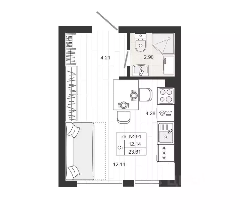 Студия Ленинградская область, Гатчинский муниципальный округ, д. Малое ... - Фото 1