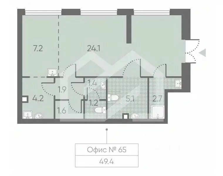 Торговая площадь в Москва Лучи жилой комплекс (49 м) - Фото 2
