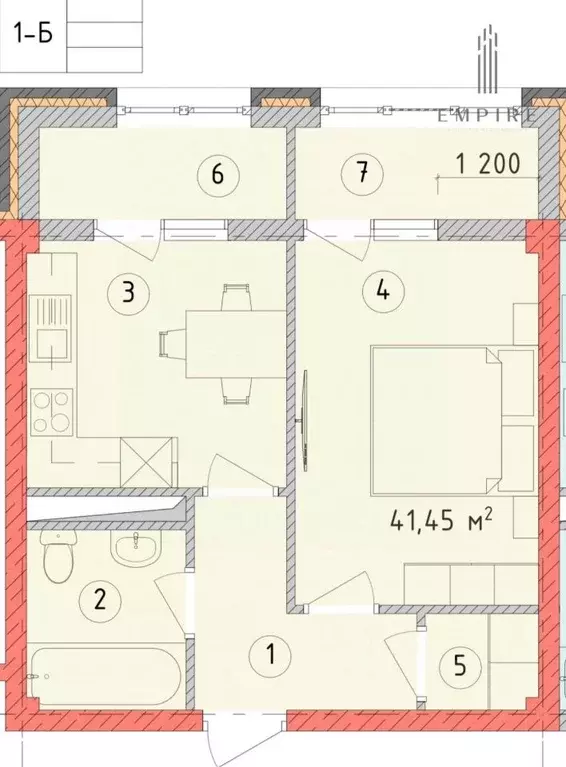 1-к кв. Чеченская республика, Грозный 4-й мкр,  (41.45 м) - Фото 0