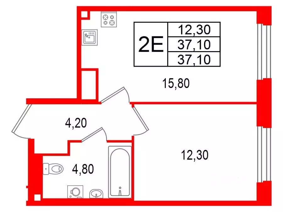 1-к кв. Санкт-Петербург Партизанская ул., 5 (37.1 м) - Фото 1