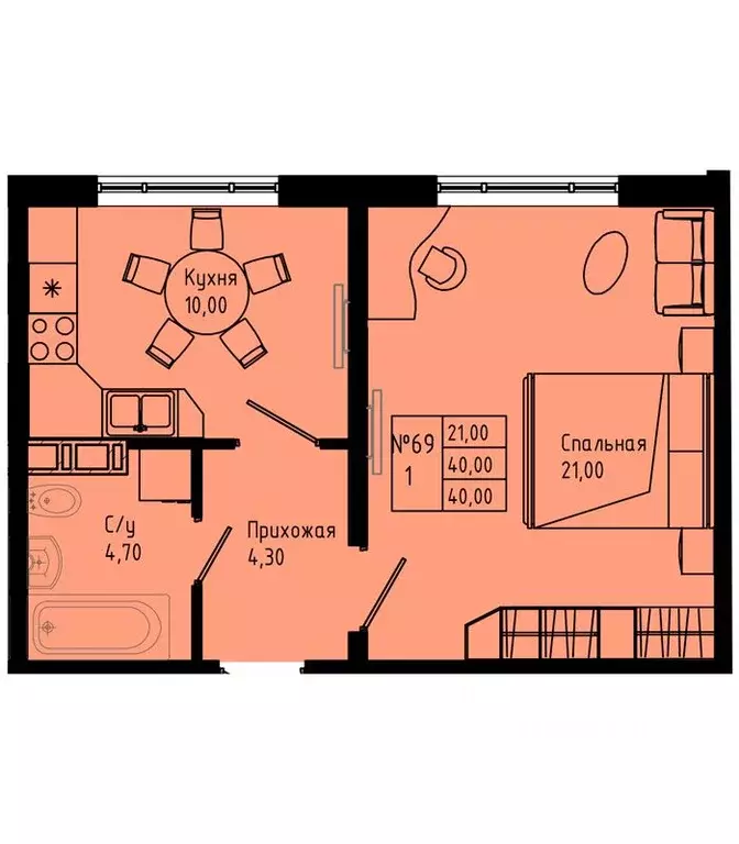 1-к кв. Ленинградская область, Коммунар г. Гатчинский муниципальный ... - Фото 1