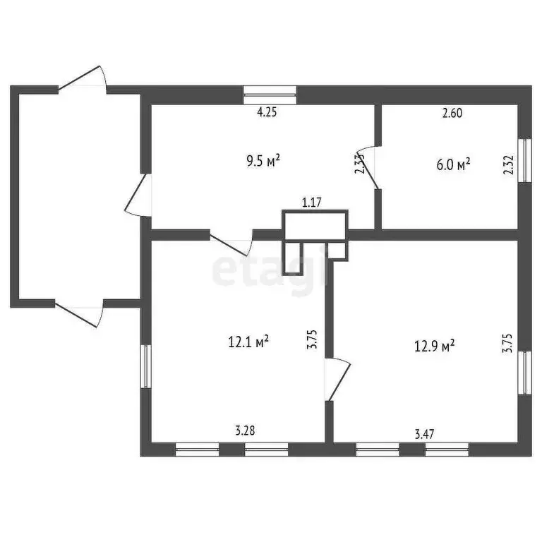 Дом в Кемерово, Шумихинская улица (74 м) - Фото 1