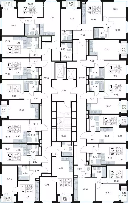 Квартира-студия: городской посёлок Новоселье, ЖК Глоракс Новоселье ... - Фото 2