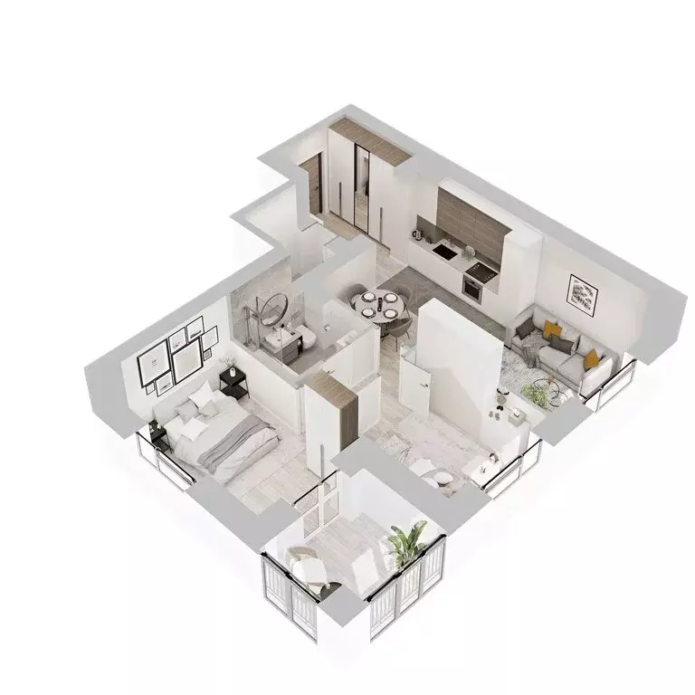 2-комнатная квартира: Кострома, Центральный район (58.1 м) - Фото 2