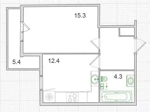 1-к кв. Санкт-Петербург Усть-Славянка тер., просп. Советский, 41к1 ... - Фото 2