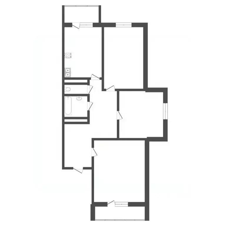 3-к кв. Тюменская область, Тюмень Ямская ул., 77к2 (80.8 м) - Фото 1