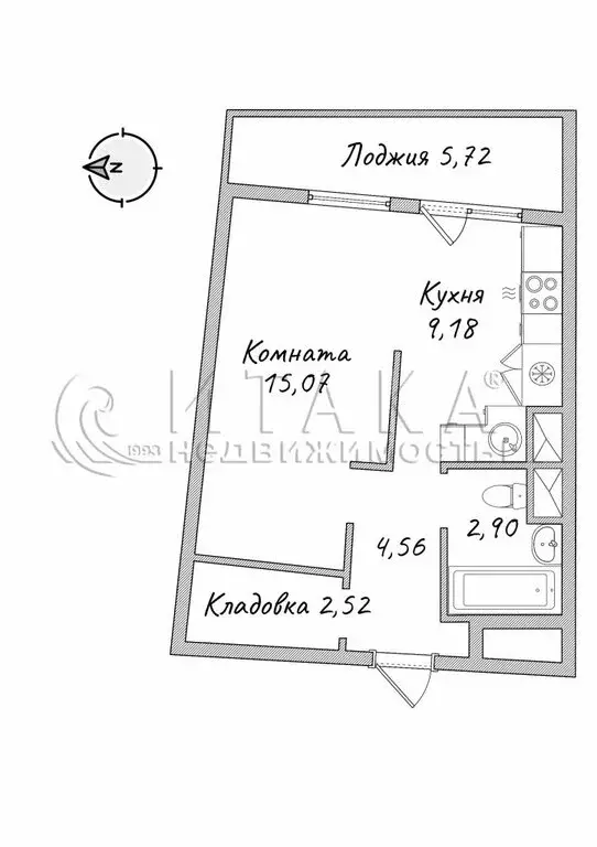 1-комнатная квартира: Санкт-Петербург, улица Кустодиева, 5к1 (34.23 м) - Фото 0
