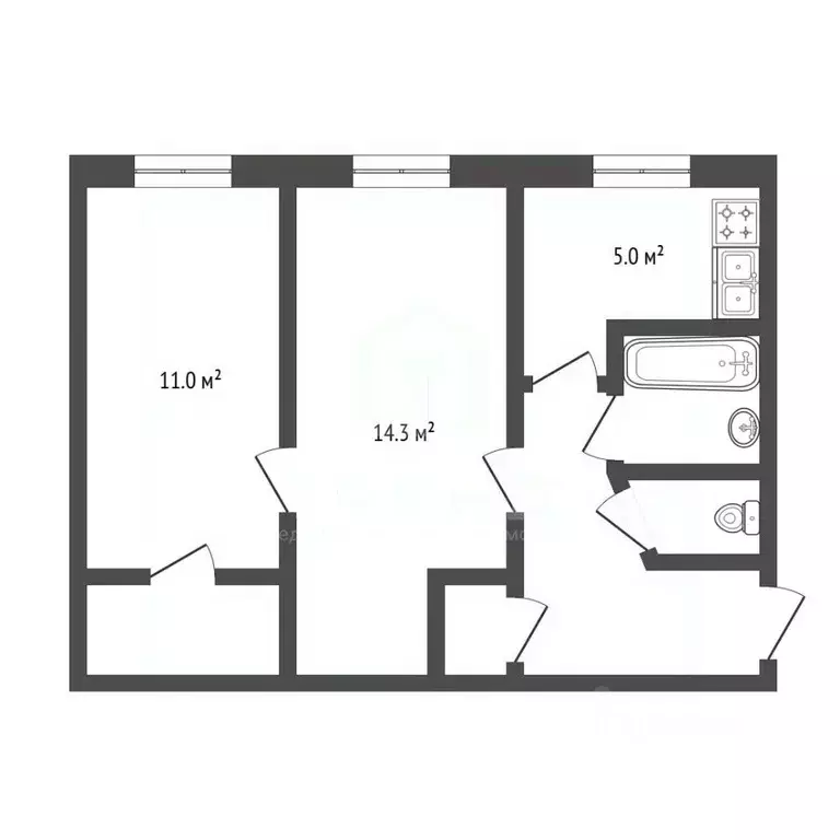 2-к кв. Санкт-Петербург просп. Тореза, 17 (42.0 м) - Фото 1